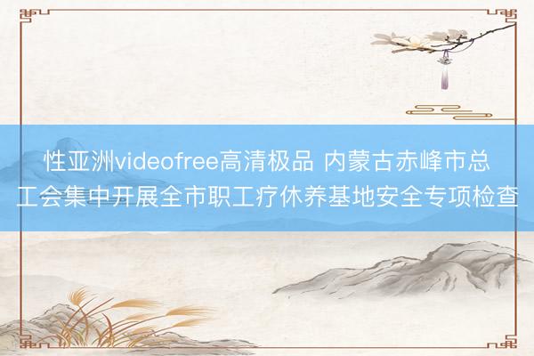 性亚洲videofree高清极品 内蒙古赤峰市总工会集中开展全市职工疗休养基地安全专项检查