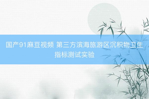国产91麻豆视频 第三方滨海旅游区沉积物卫生指标测试实验