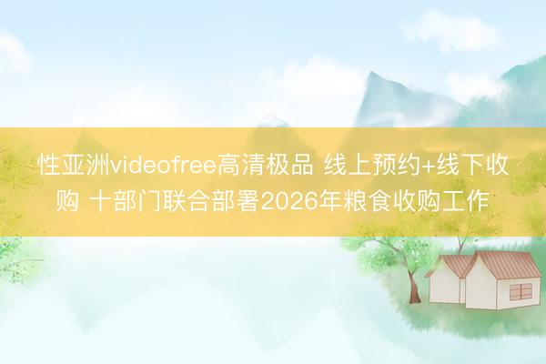 性亚洲videofree高清极品 线上预约+线下收购 十部门联合部署2026年粮食收购工作