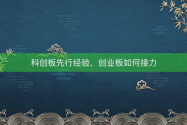 科创板先行经验，创业板如何接力