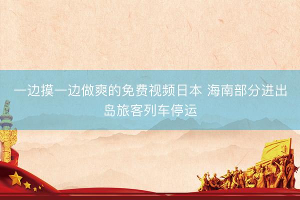 一边摸一边做爽的免费视频日本 海南部分进出岛旅客列车停运