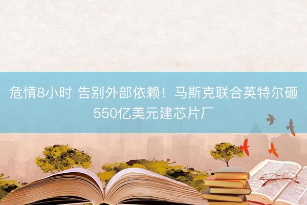 危情8小时 告别外部依赖!马斯克联合英特尔砸550亿美元建芯片厂