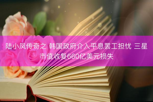 陆小凤传奇之 韩国政府介入平息罢工担忧 三星市值收复660亿美元损失