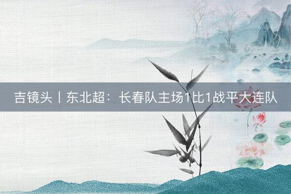 吉镜头丨东北超：长春队主场1比1战平大连队