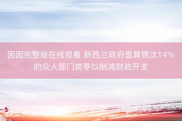 囡囡完整版在线观看 新西兰政府盘算镌汰14%的众人部门岗亭以削减财政开支
