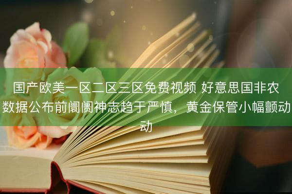 国产欧美一区二区三区免费视频 好意思国非农数据公布前阛阓神志趋于严慎，黄金保管小幅颤动